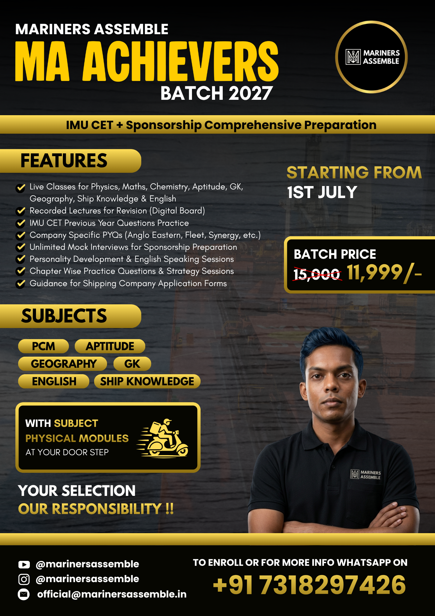 MA Achievers Batch 2027 – IMU CET + Sponsorship Preparation