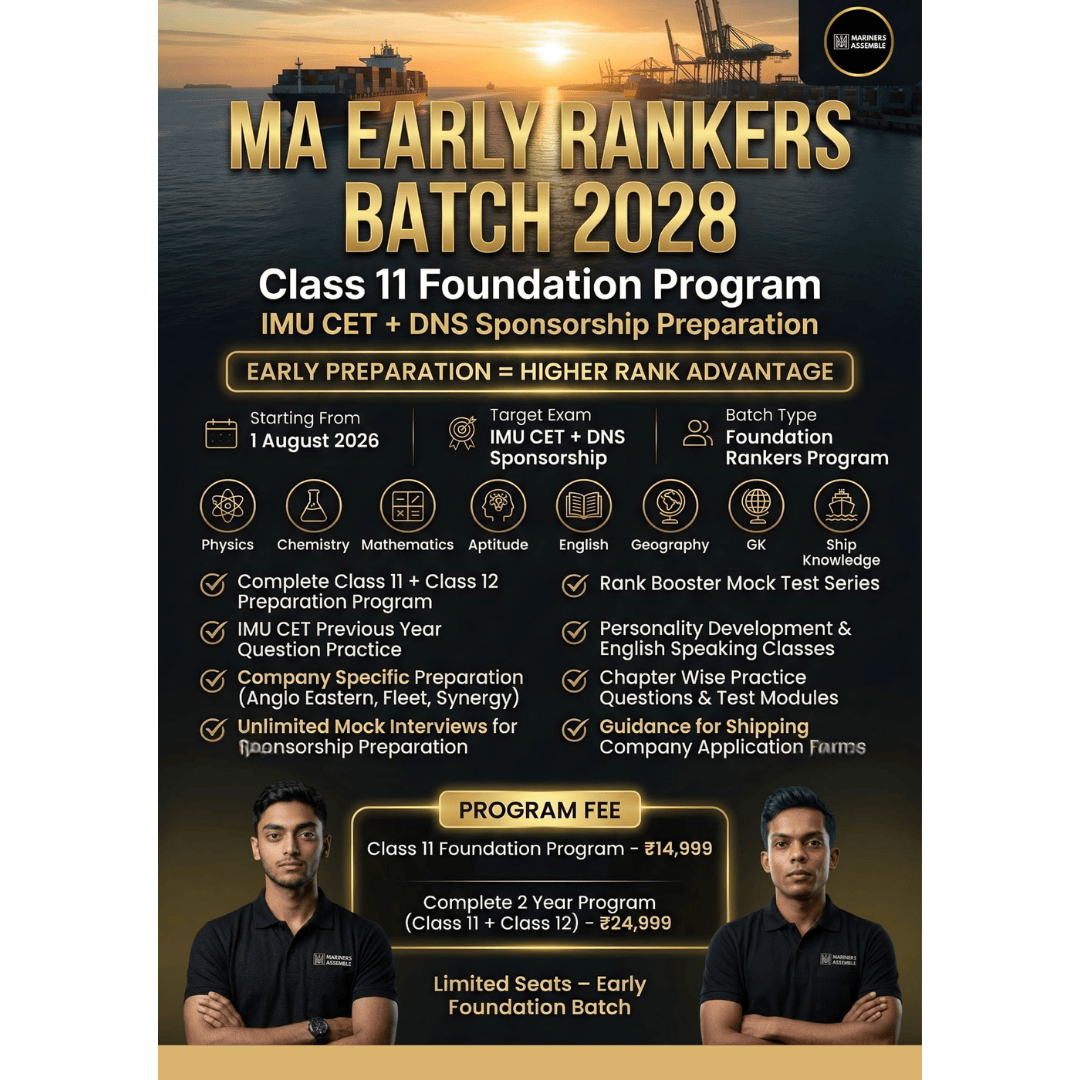 MA Early Rankers Batch 2028 – IMU CET Foundation (Class 11)